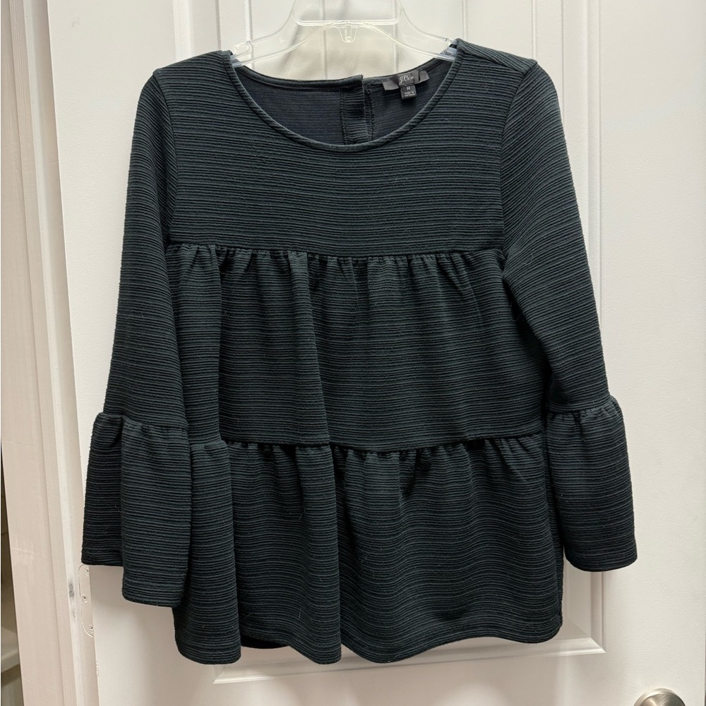 Women's Black Textured Top